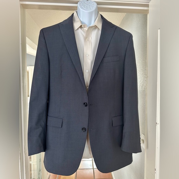 Men’s Suit Like New Navy 44L W38 Kenneth Cole New York sophisticated Business - Picture 12 of 15